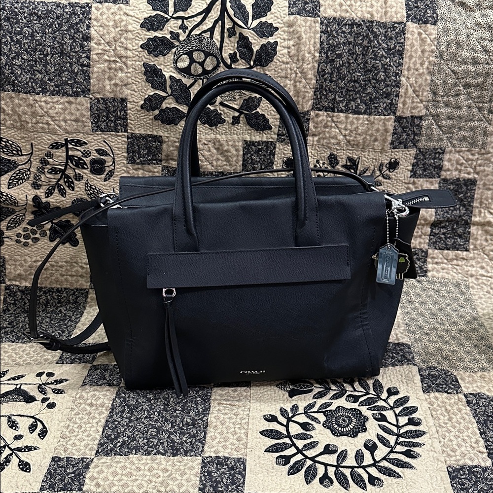 Coach Black Leather Tote 30149